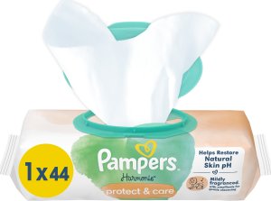 Pampers Harmonie Protect & Care Chusteczki nawilżane 44 szt. 1