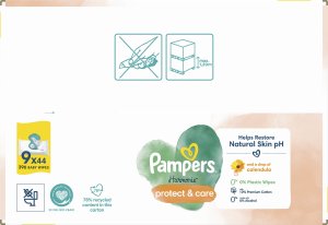 Pampers Harmonie Protect & Care Chusteczki nawilżane 9x44 szt. 14