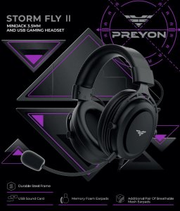 Słuchawki PREYON Storm Fly II Czarne (PSF253B) 6