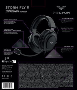 Słuchawki PREYON Storm Fly II Czarne (PSF253B) 7