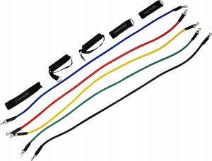 Tunturi Ekspander 14TUSFU199 różne poziomy oporu w zestawie wielokolorowy 5 szt. 3