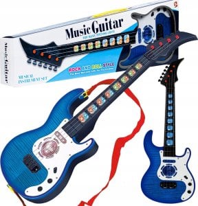 Gitara Strunowa Rockowa 4 Struny 52 Cm Instrument Do Nauki Gry Dla Dzieci 1