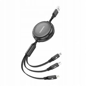 3w1 Kabel Foneng X113 1.1M Czarny 1