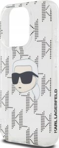 KARL LAGERFELD IML ELECTROPLATED REPEATED LOGO CASE FOR IPHONE 15 PRO TRANSPARENT 3