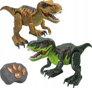 Dinozaur Sterowany Pilotem Dla Dzieci T-Rex Rc Chodzi Ryczy Tańczy Led 12