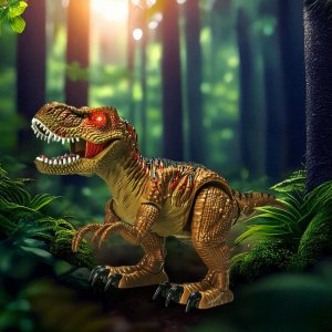 Dinozaur Sterowany Pilotem Dla Dzieci T-Rex Rc Chodzi Ryczy Tańczy Led 2