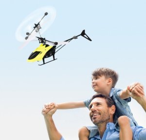 Interaktywny Helikopter Zdalnie Sterowany Rc + Pilot 2