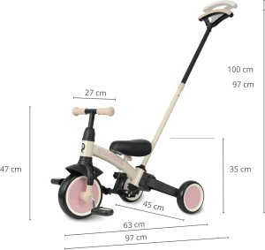 Qplay Rowerek Trójkołowy Stager 3w1 Pink (6279) 10