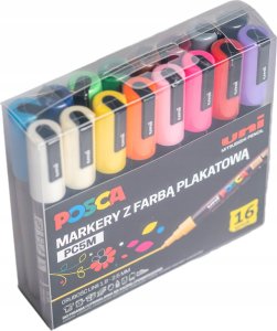 Uni Mitsubishi Pencil Markery plakatowe PC-5M 16 kolorów POSCA UNI 3