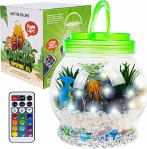 Lampka Nocna Dla Dzieci Hodowla Dinozaurów Terrarium Diy Pilot Led Rgb 1
