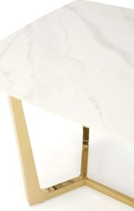 Stół CLEMENTE 160x90 biały marmur/złoty HALMAR 6