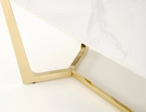 Stół CLEMENTE 160x90 biały marmur/złoty HALMAR 7