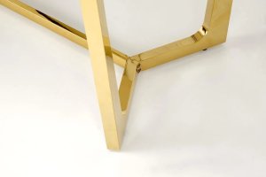 Stół CLEMENTE 160x90 biały marmur/złoty HALMAR 8