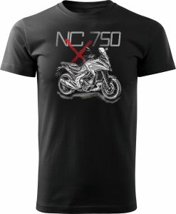 Koszulka z motocyklem na motor Honda NC 750 X NC750X męska czarna REGULAR XXL 1