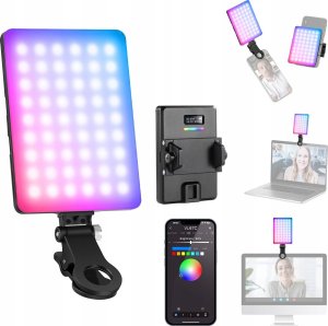 Lampa LED RGB 5W Selfie Vlog + KLIPS do Telefonu 1/4'' ISO Bluetooth NEEWER / VL67C 1