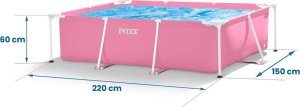 Basen ogrodowy stelażowy 220 x 150 x 60 cm 15w1 INTEX 28266 10