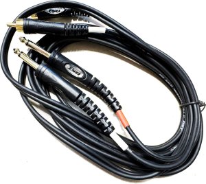 Przewód 2x Jack 6,3mm na 2x RCA mono. BST 3 metry 1