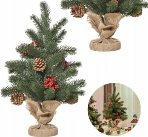 Choinka Sztuczna Mini Z Ozdobami 55 Gałęzi 50 cm PAKO 830-386 11
