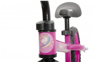 Children's bike UNICORN, 83 x 35 x 63 cm, black/pink. 4