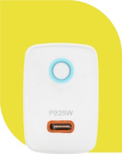 ECOBOX ŁADOWARKA SIECIOWA PAX TYP-C 25W LED PD BIAŁA 3