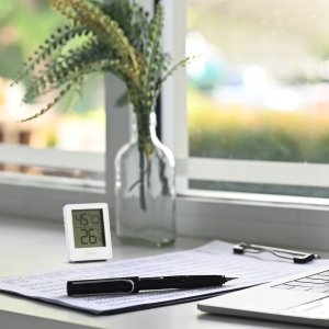 TERMOMETR HIGROMETR BAROS BIAŁY 2 szt. 4