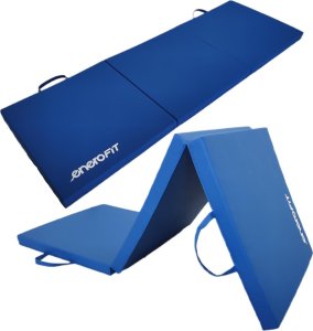 MATERAC GIMNASTYCZNY SKŁADANY 180x60x5CM NIEBIESKI ENERO FIT 1