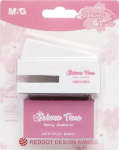 Zszywacz mini Sakura + zszywki 24/6 20 kartek głębokość zszywania 35mm MG 3