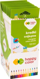 Kredki drewniane szkolne trójkątne 12 kol. KOLOR2 2