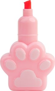 Zakreślacze CAT&DOG łapka 5 szt 5 kolorów fluo 4