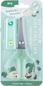 Nożyczki 12cm Cha Cha z osłonką na zaokrąglone ostrze blister MG 2