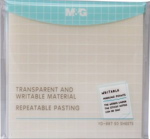 Karteczki samoprzylepne transparent 50 ark 76*76MG 1