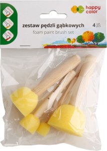 Pędzel gąbkowy okrągły mix 4 wielkości 1