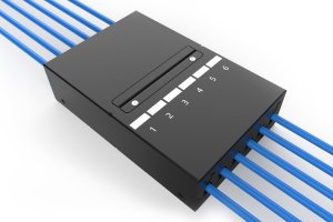 Digitus Consolidation point box, 6-port Keystone modules with intelligent cable manager | DN-93708-6 4