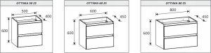 Aquaform AQ.401-1106011 / AQUAFORM / OTTIMA / SZAFKA PODUMYWALKOWA WISZĄCA 60X60X45 DSM BIAŁY POŁYSK / 7