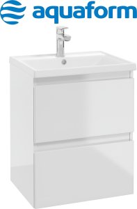AQ.401-1105011 / AQUAFORM / OTTIMA / SZAFKA PODUMYWALKOWA WISZĄCA 50X60X40 DSM BIAŁY POŁYSK / 1