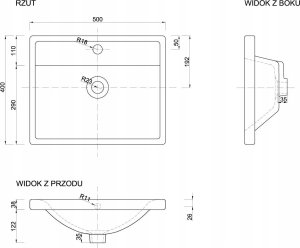 AQ.401-1105011 / AQUAFORM / OTTIMA / SZAFKA PODUMYWALKOWA WISZĄCA 50X60X40 DSM BIAŁY POŁYSK / 5