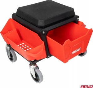 AMiO Krzesło warsztatowe na kółkach ze schowkiem na narzędzia 150kg amio-04268 5