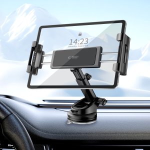 TECH-PROTECT V4 UNIVERSAL WINDSHIELD & DASHBOARD CAR MOUNT FOR TABLET BLACK 5