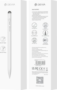 Rysik Devia iPad rysik do ekranu Apple iPad / iPad Pro / iPad Air / Mini (od 2018 r.) i wszystkie ekrany dotykowe białego koloru 15
