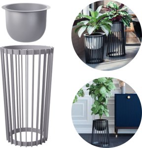 2x Kwietnik dwustronny Standy 40h + 54h Stojak na kwiaty + wkład wewnętrzny 6