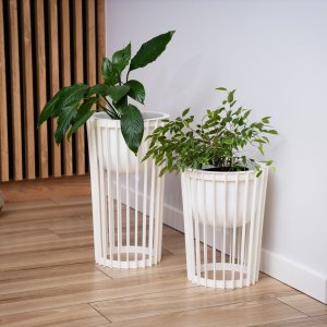 2x Kwietnik dwustronny Standy 40h + 54h Stojak na kwiaty + wkład wewnętrzny 10