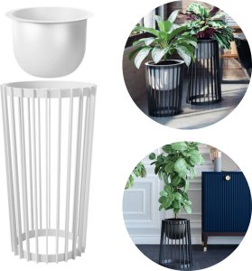 2x Kwietnik dwustronny Standy 40h + 54h Stojak na kwiaty + wkład wewnętrzny 6