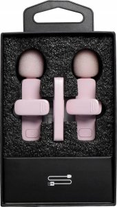 Mikrofon krawatowy bezprzewodowy Typ C podwójny (2 w zestawie) K1 różowy 4