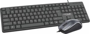 Zestaw klawiatura QWERTY + mysz przewodowy USB A K3186 U+U 1