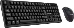 Zestaw klawiatura QWERTY + mysz przewodowy USB A K8605 U+U 1