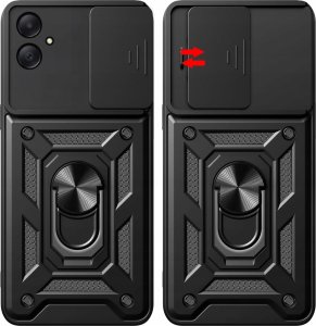 Hello Case ETUI PANCERNE DO SAMSUNG GALAXY A05 CZARNE ARMOR RING CASE   SZKŁO 9H 6