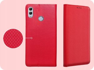 ETUI Z KLAPKĄ DO HUAWEI P SMART 2019 / HONOR 10 LITE CZERWONE MAGNETYCZNE 4