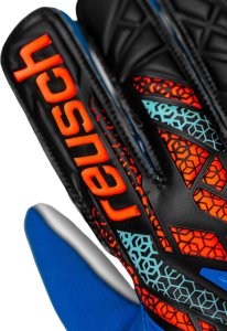 Rękawice bramkarskie Reusch Attrakt Starter Solid Junior niebiesko-czarne 5572514 4467 8 6