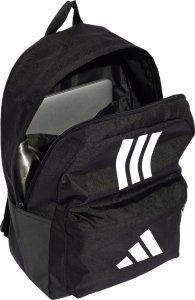 Plecak szkolny miejski sportowy Classic 3-Stripes czarno-biały JD9563 4