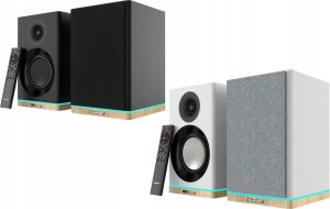 GŁOŚNIKI PÓŁKOWE BS-60WH LED BIAŁE (BLUETOOTH, 2x90W, RCA, USB, OPTYCZNE, BASS-REFLEX, PILOT) 4